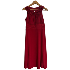 Signature By Sangria Elegant Little Red Sleeveless Dress Woman Lady Size 10